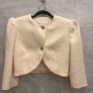 Zara cream cropped blazer